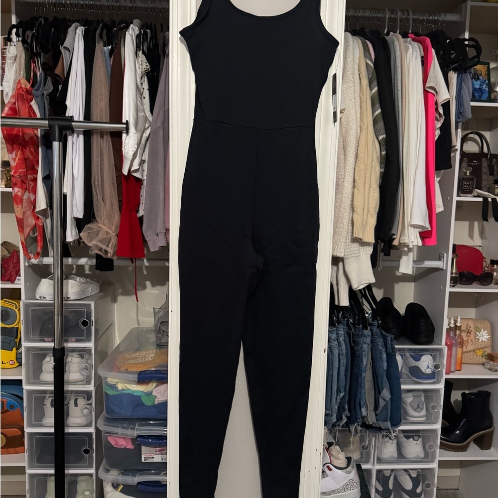 Fashion Nova Black Sleeveless Jumpsuit